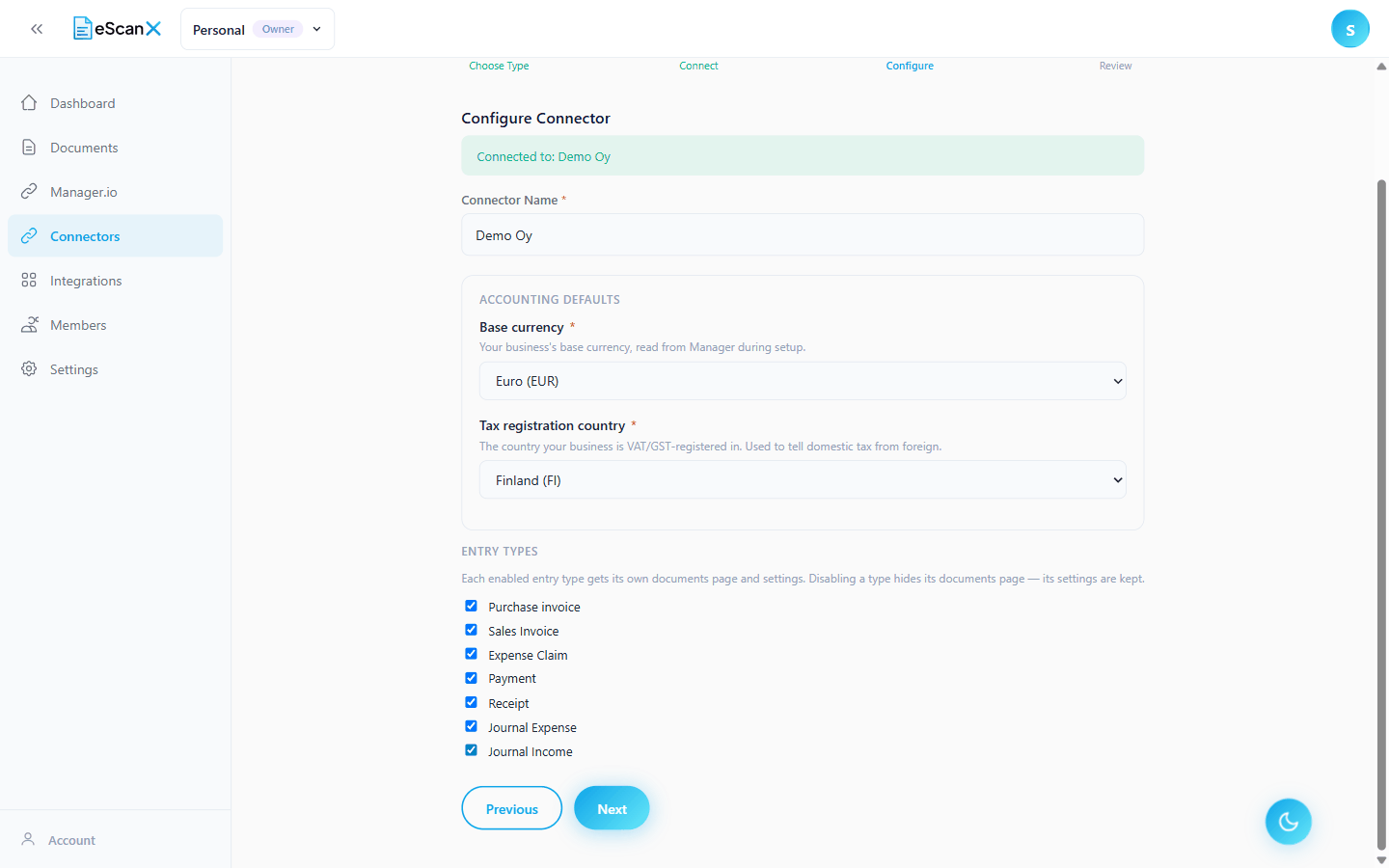 The configure step